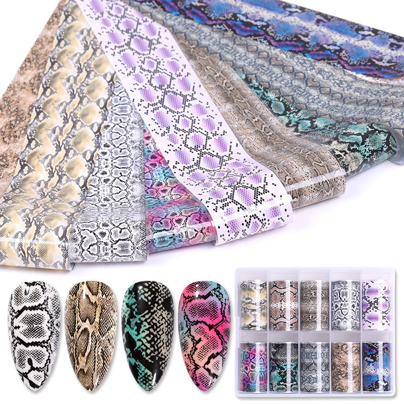 Nail Sticker Snake Paper Starry Sky